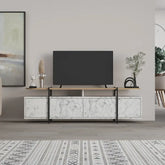 Hanley Modern TV Stand Multimedia Centre Unit With Storage Cabinet 160cm - Carrara,Oak
